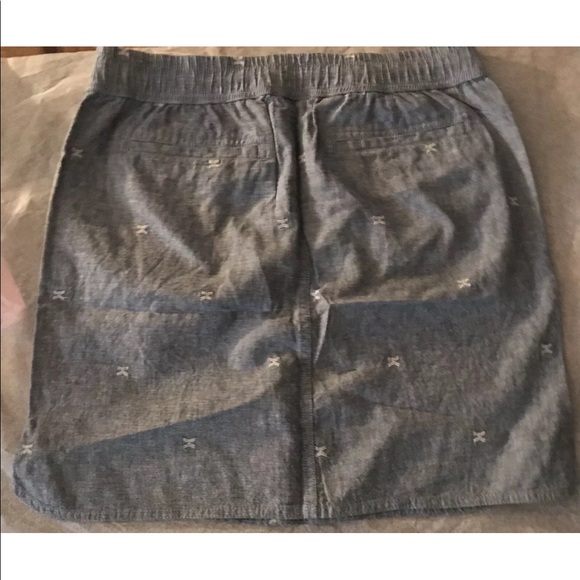 NWT Women's SONOMA Embroidered Linen Blend Skirt - Picture 4 of 10